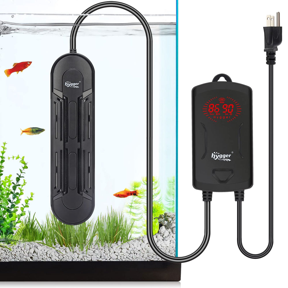 Calentador Hygger para acuario con pantalla LED para ajustar la temperatura con precisión