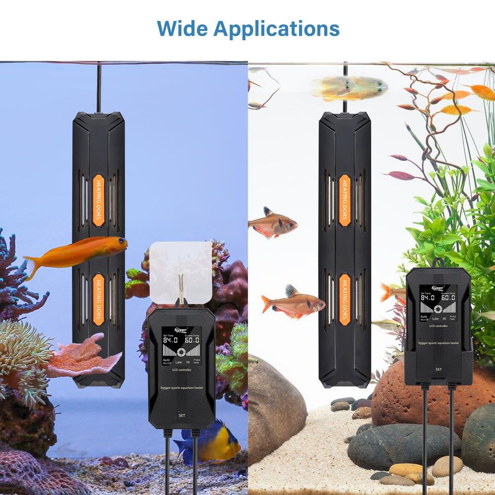 Protecciones de seguridad y alarmas del hygger para acuario.