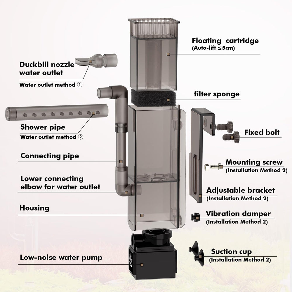 Hygger CO2 enganche ajustable facilita instalación en distintos acuarios.