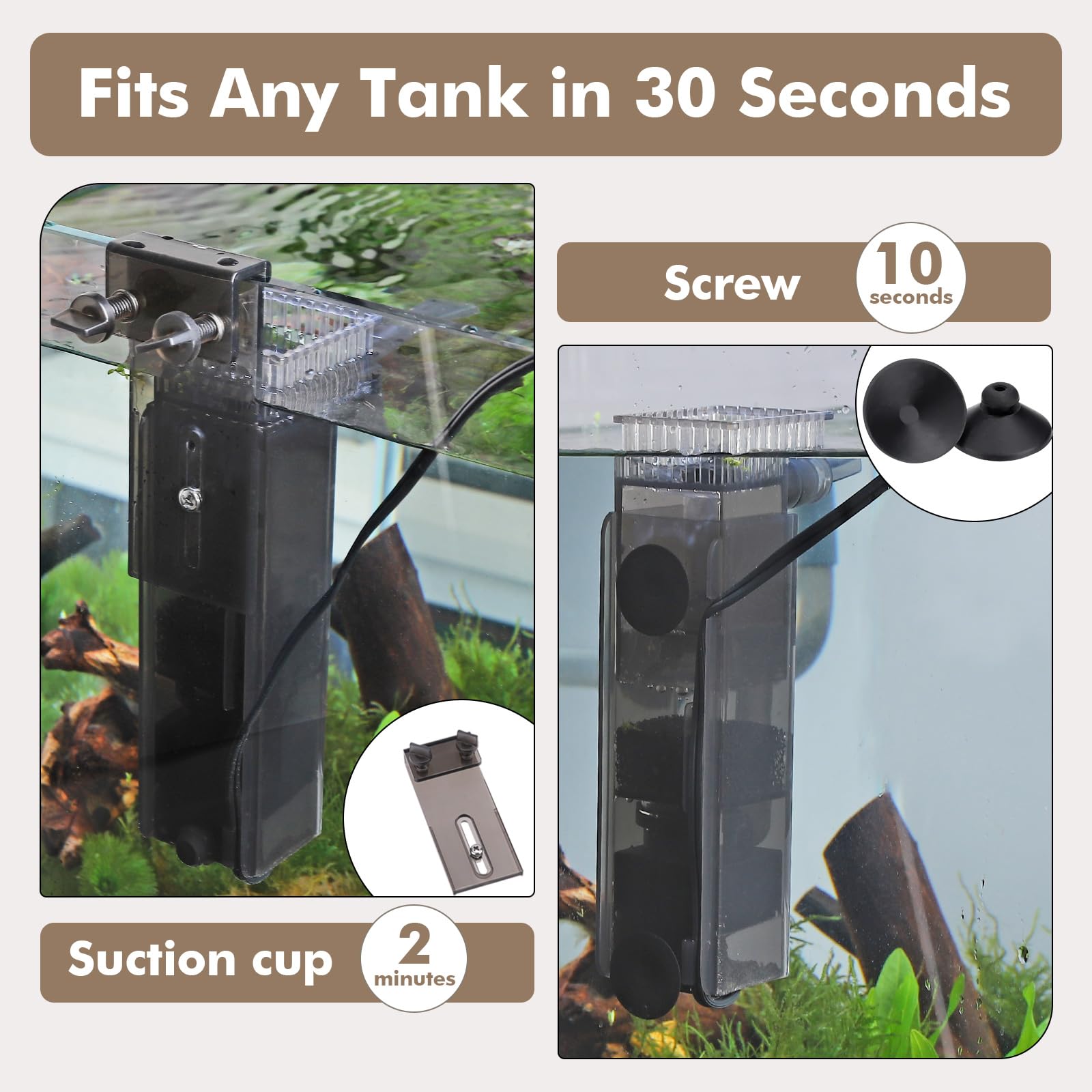 Hygger CO2 filtro esponja removible para mantenimiento sencillo.