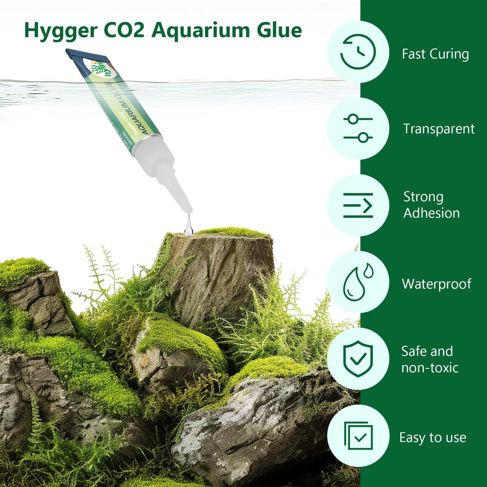 Hygger CO2 pegamento acuario, adhesión rápida para rocas