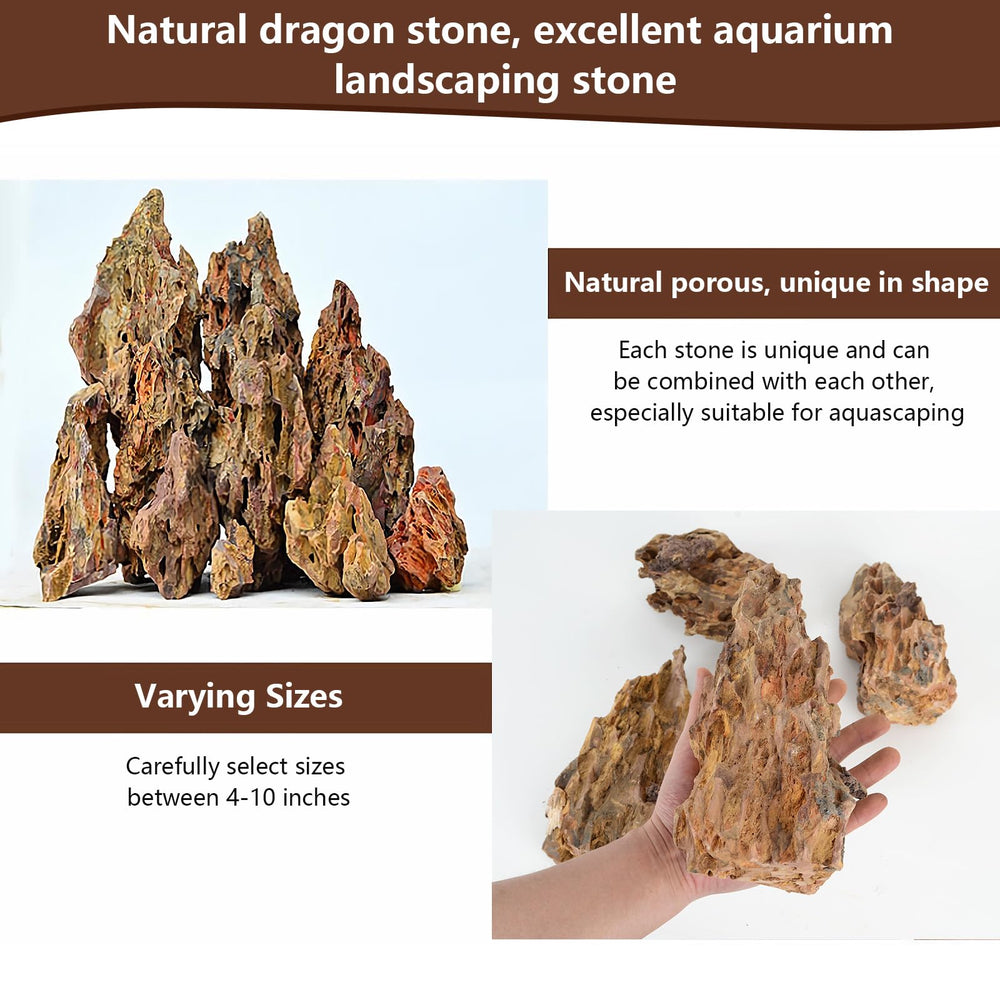 Hygger CO2 Piedra Dragón, escena de montañas para acuario.
