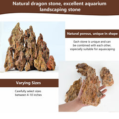 Hygger CO2 Piedra Dragón, escena de montañas para acuario.