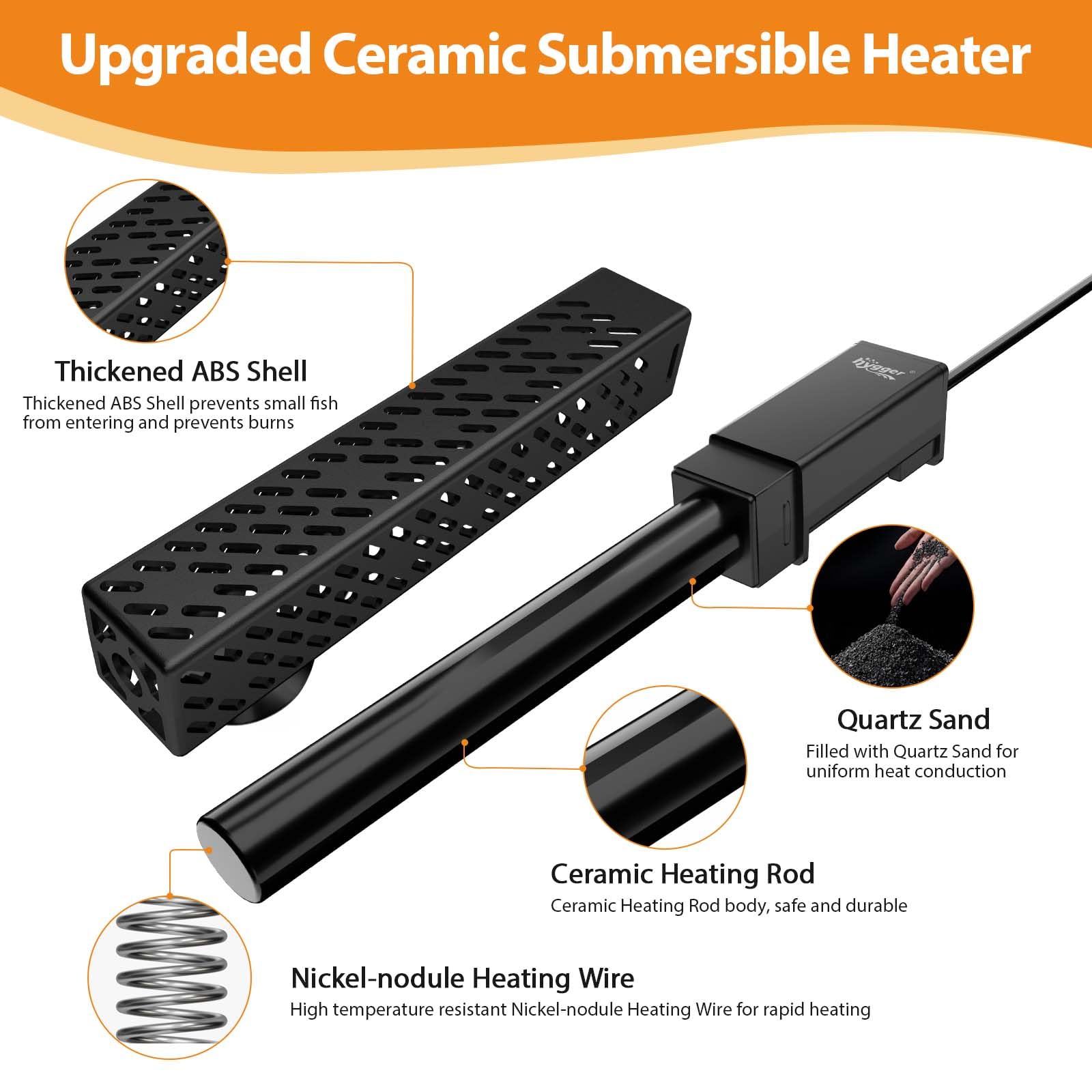 Hygger control externo para ajustar temperatura sin abrir el acuario.