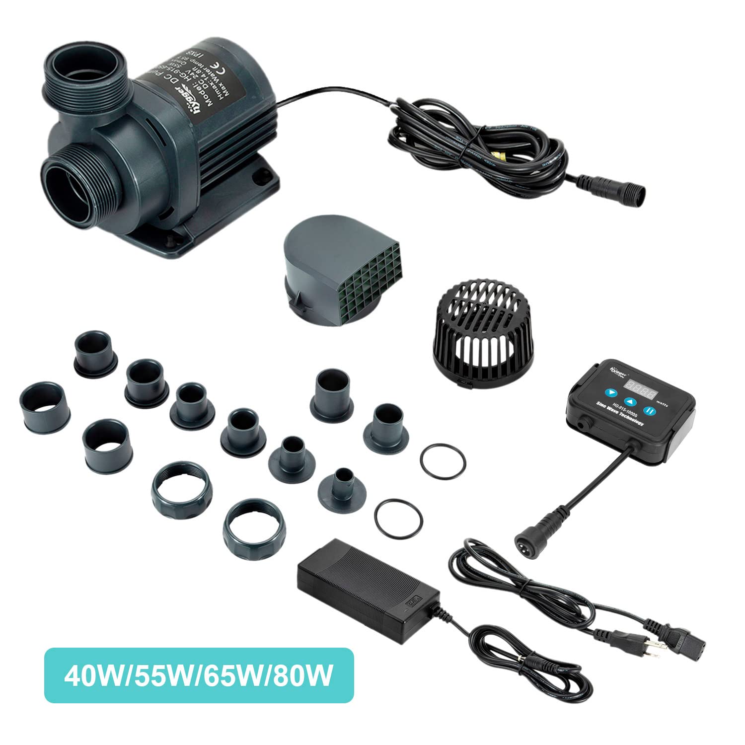 Hygger controller LED display shows adjustable flow