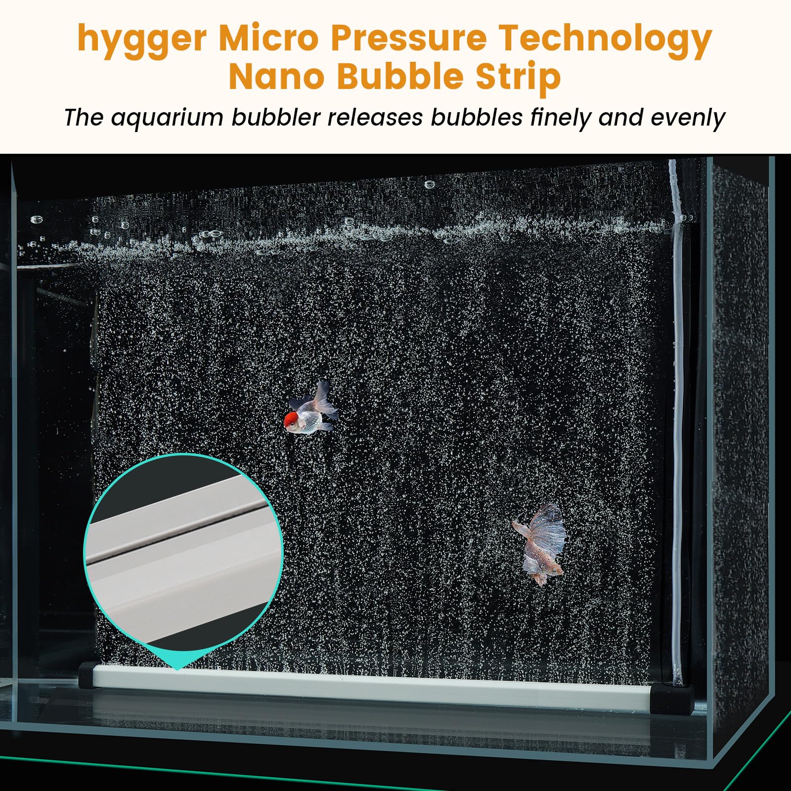 difusor de aire hygger para oxígeno con burbujas finas.