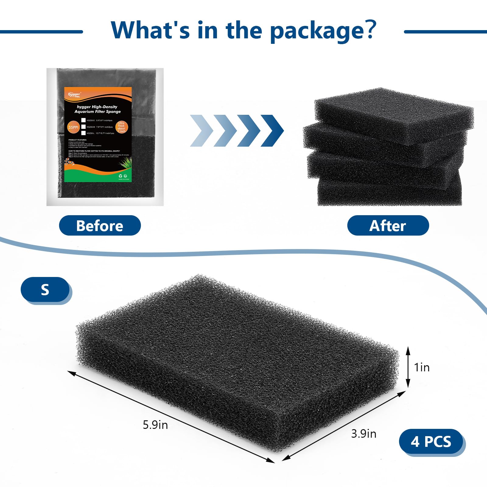 Esponja hygger compatible con canister y filtro superior