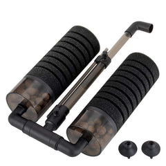Esponjas de filtración doble hygger para acuario, limpieza rápida y eficiente.