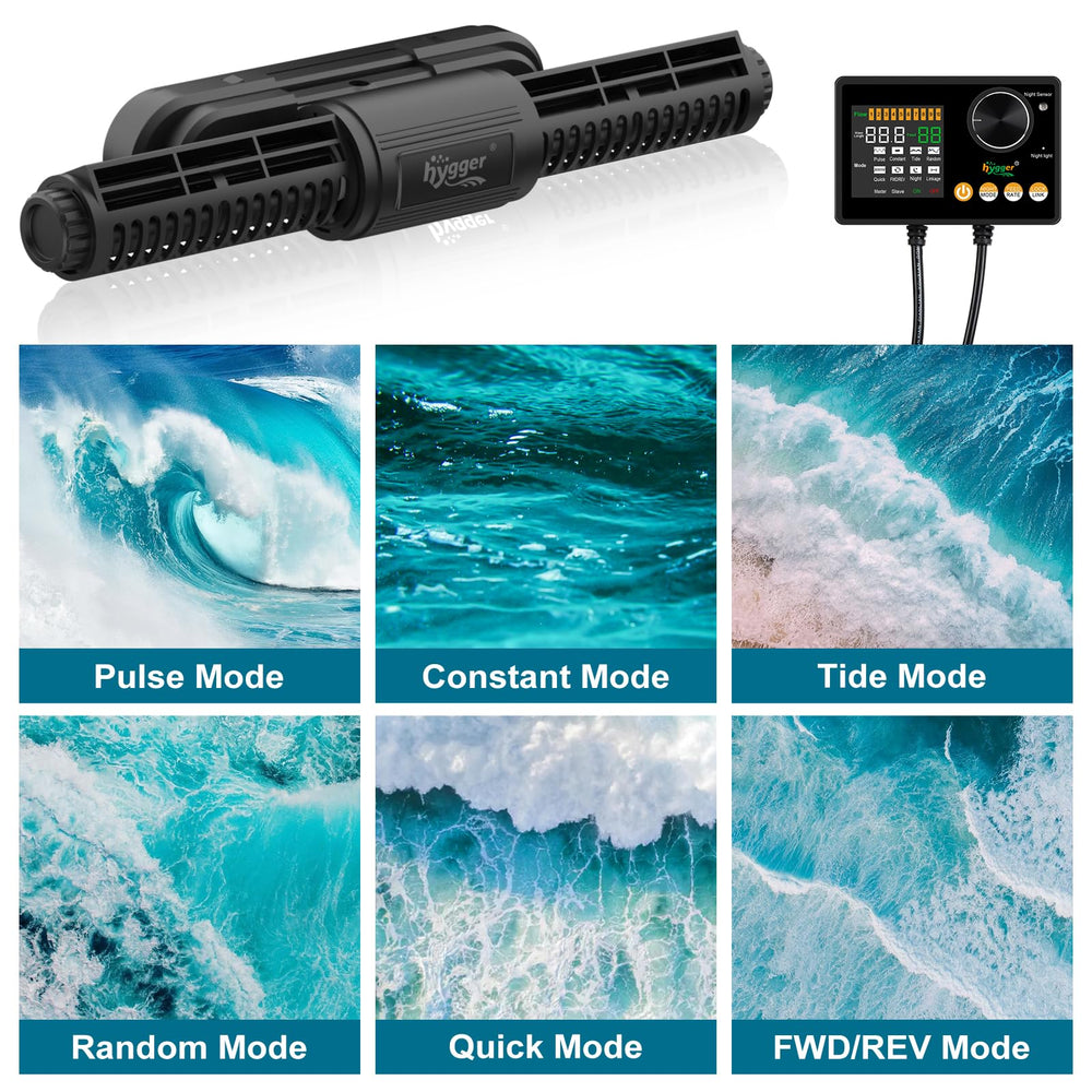 Hygger Generador de Olas Inteligente con protección de nivel de agua para seguridad.