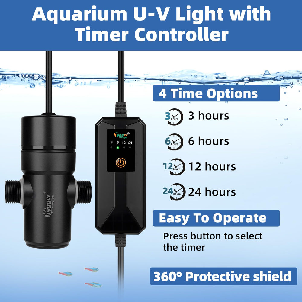 Cierre protector Hygger UV evita filtración de luz dañina.