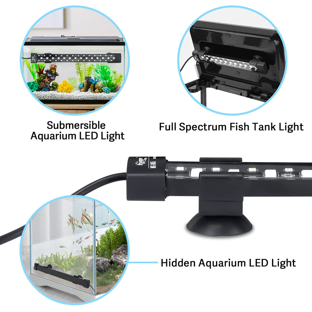 Luz Hygger sumergible en agua ofrece iluminación directa para peces