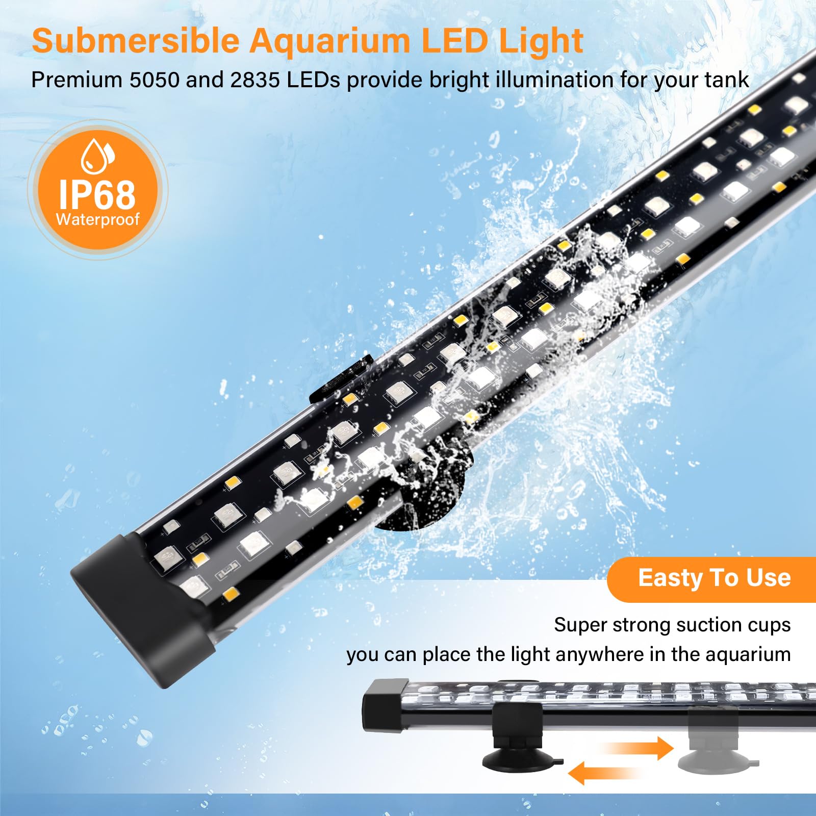 Luz hygger espectro completo RGB para plantas y peces.