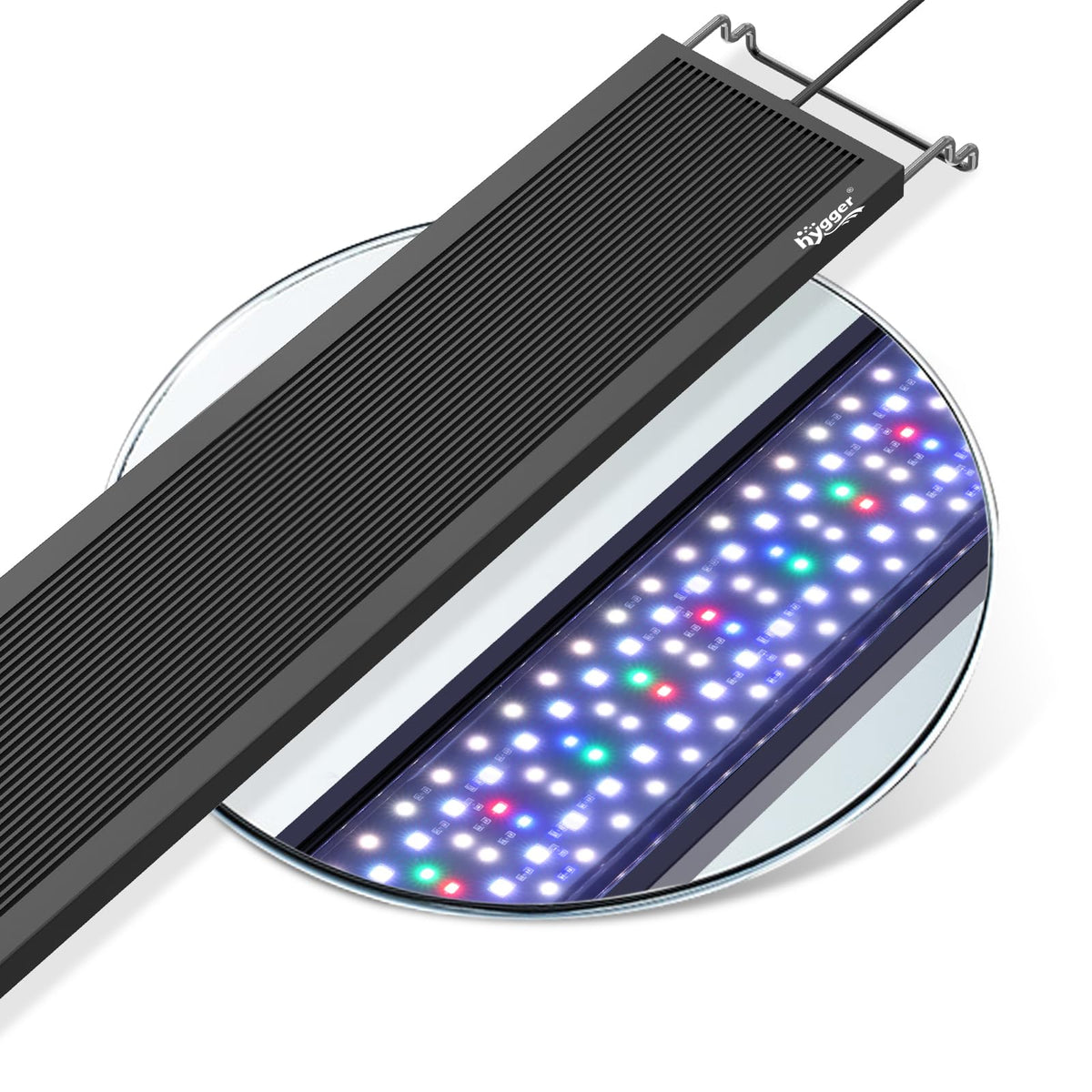 Lámpara Hygger Sol Luna con panel doble y temporizadores para acuario.