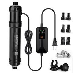 Luz UV Hygger para acuario con temporizador mejora la claridad del agua.