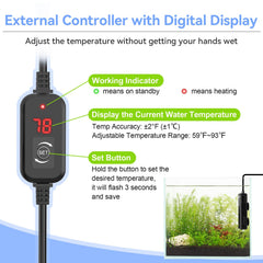 Hygger Nano control de temperatura fácil para tanques de pez betta.