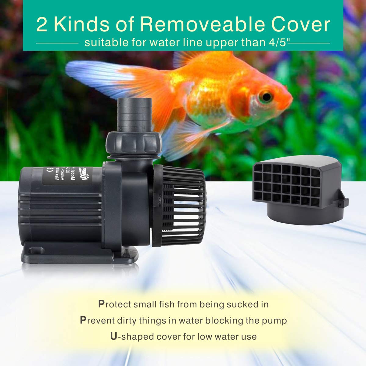 Hygger pump usable submerged or external for versatile setups