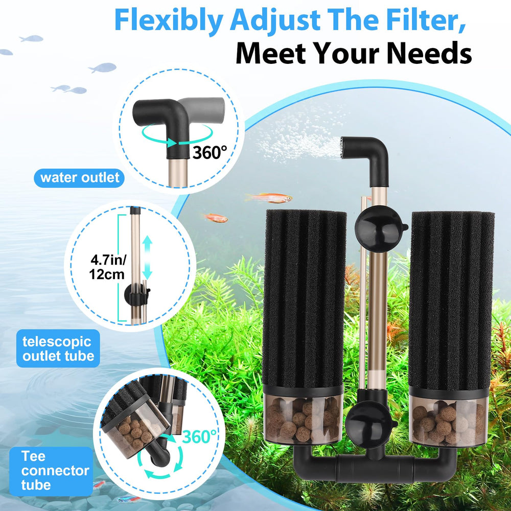 Ventosas fuertes y abrazadera extensible para fijar el filtro