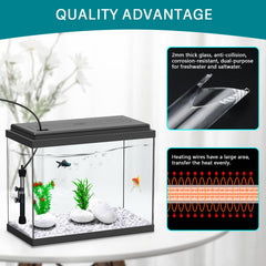 Hygger termostato acuario 200W con fijación robusta para instalación.