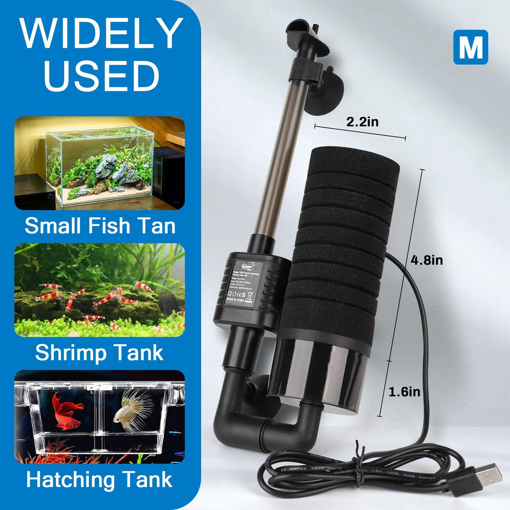 Hygger USB sistema con clip ajustable para sujeción