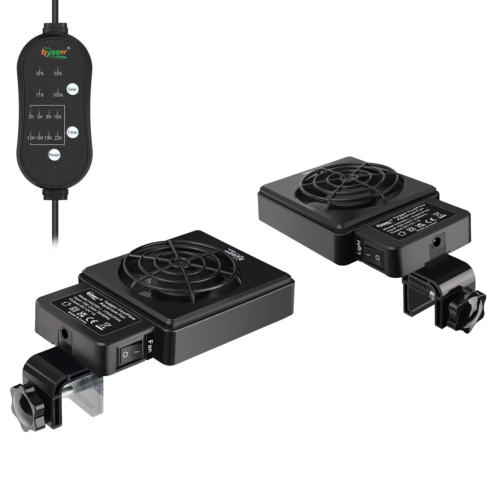 Ventilador hygger para acuario con axolotl ofrece control de temperatura y confort