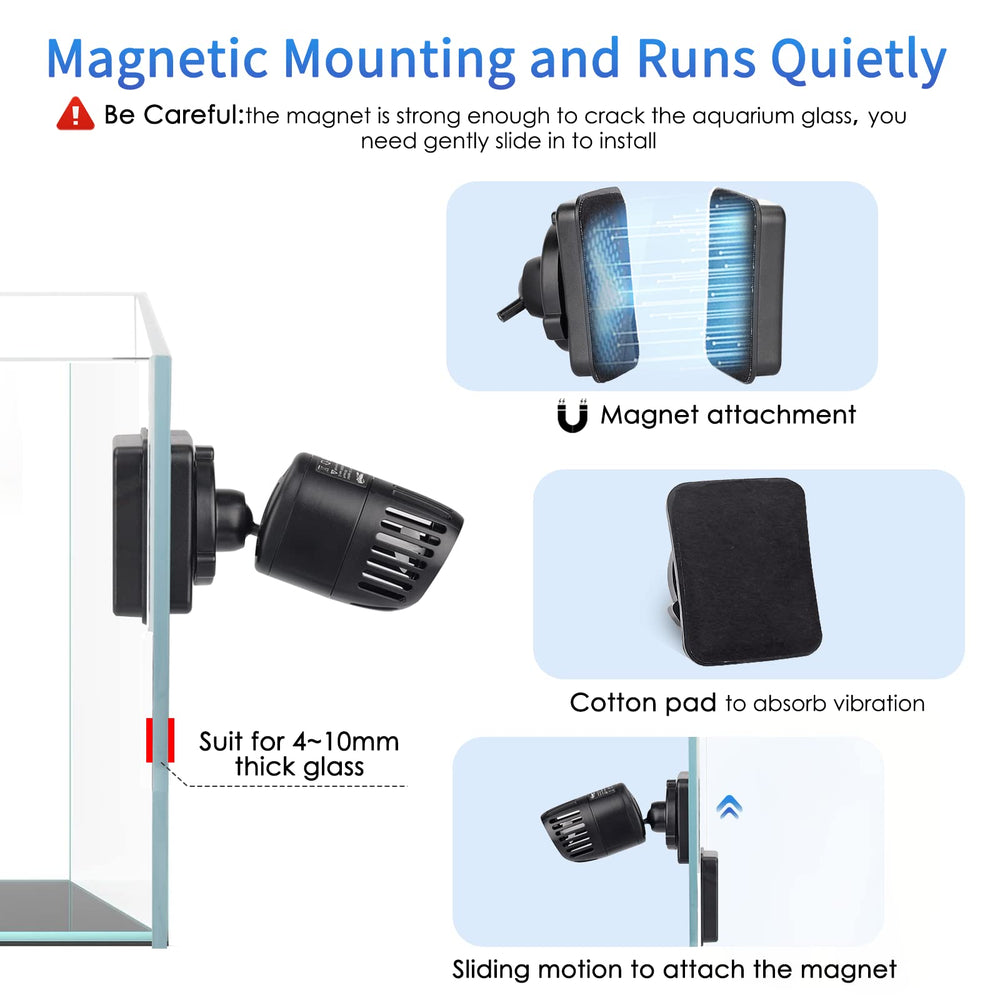hygger Wave Maker compatible con acuarios salados y dulces para flujo adaptable