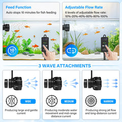 Hygger Wave Maker modo pulso para simular corrientes naturales