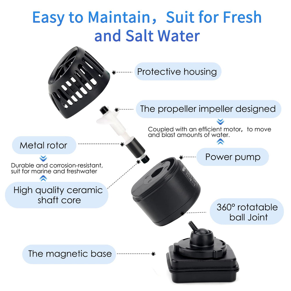 hygger Wave Maker mejora la oxigenación y circulación del agua para peces saludables