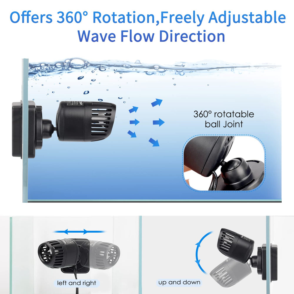 hygger Wave Maker con sujeción magnética para instalación rápida y estable en vidrio