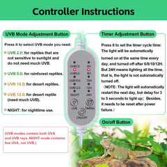 Luz Hygger zoo UVB para terrario ideal de reptiles.