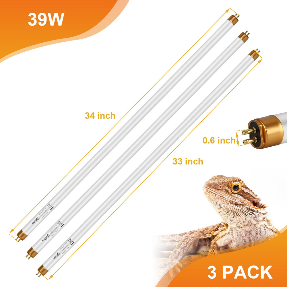 Hygger zoo T5 UVB, reemplazo sencillo para mantener UVB activo.