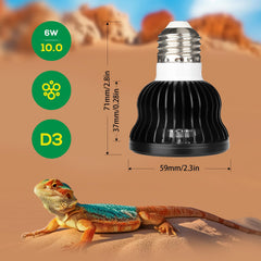 UVB para dragones barbudos, iluminación suave y segura de Hygger Zoo