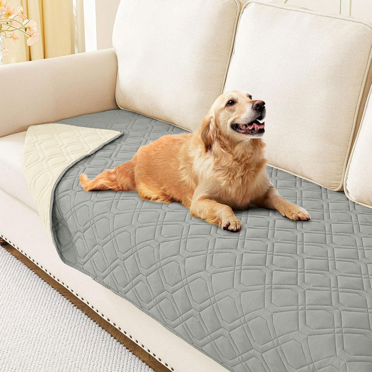 Hyha manta impermeable para perros, protege el sofá contra derrames y manchas.