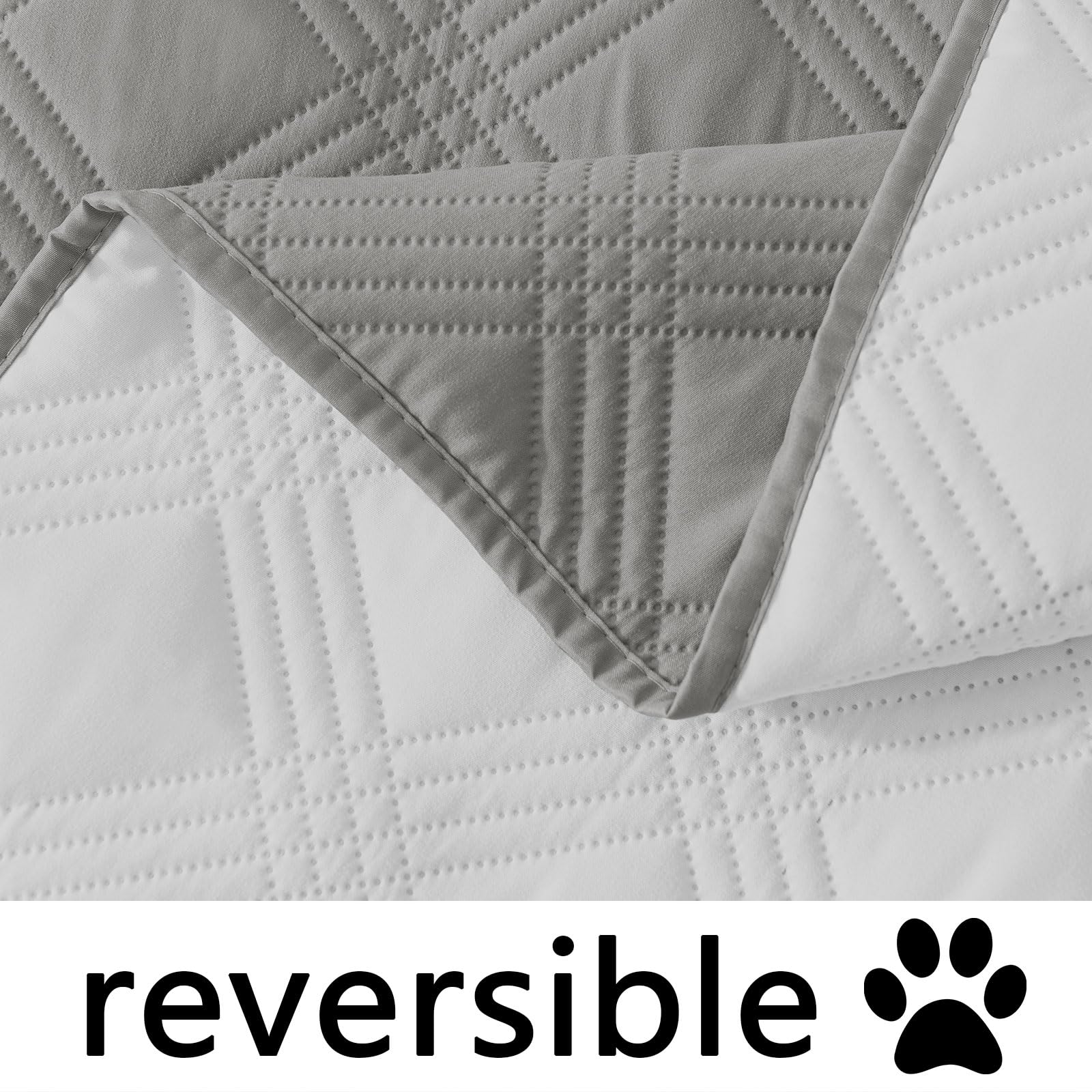 Manta hyha gris claro, diseño reversible y compacto