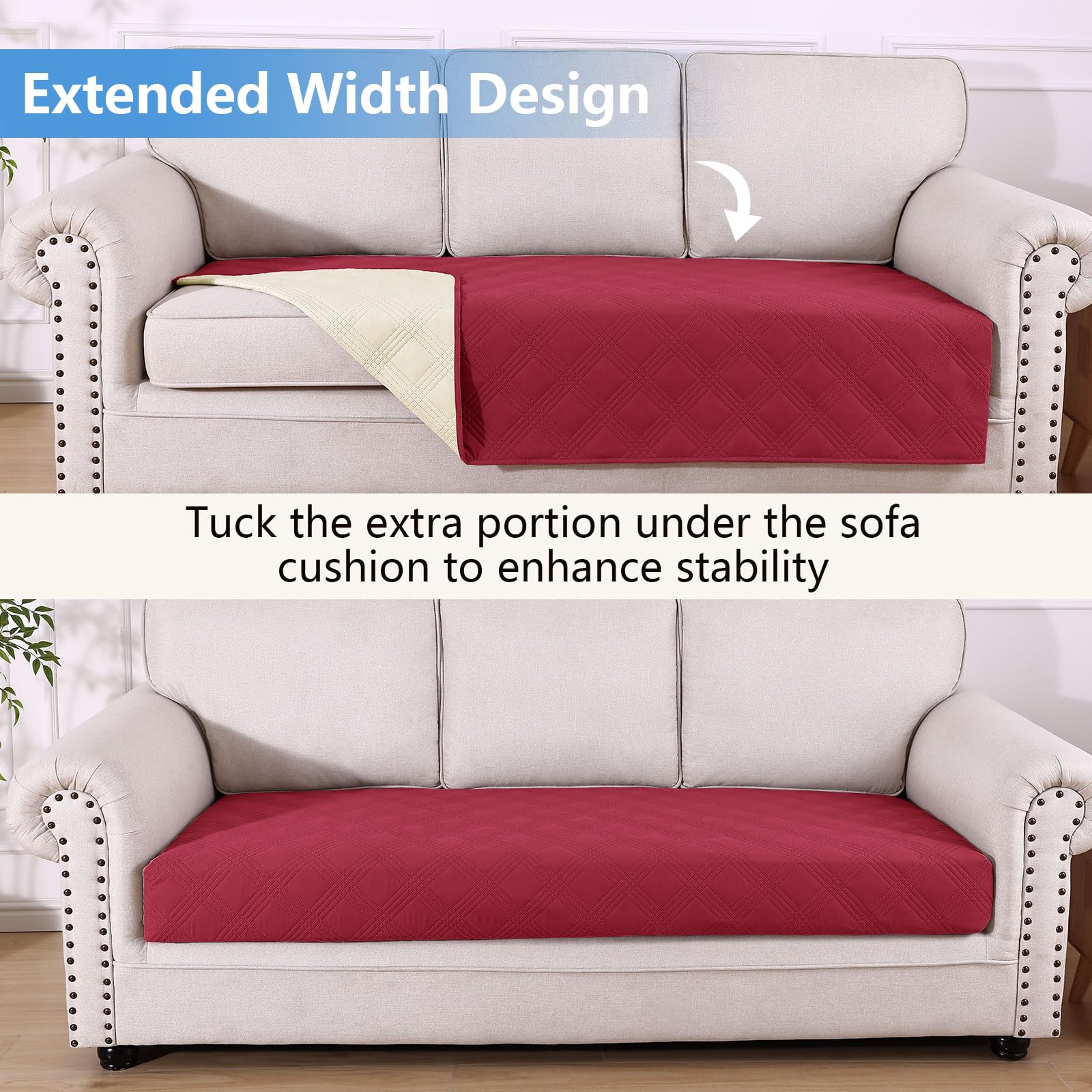 Manta hyha para perro, vista trasera, diseño reversible con dos colores.