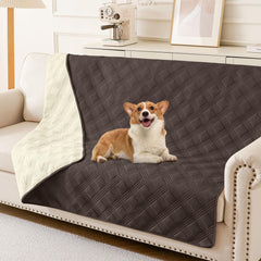 Manta impermeable hyha de dos caras para perro, protege muebles y mantén limpio.