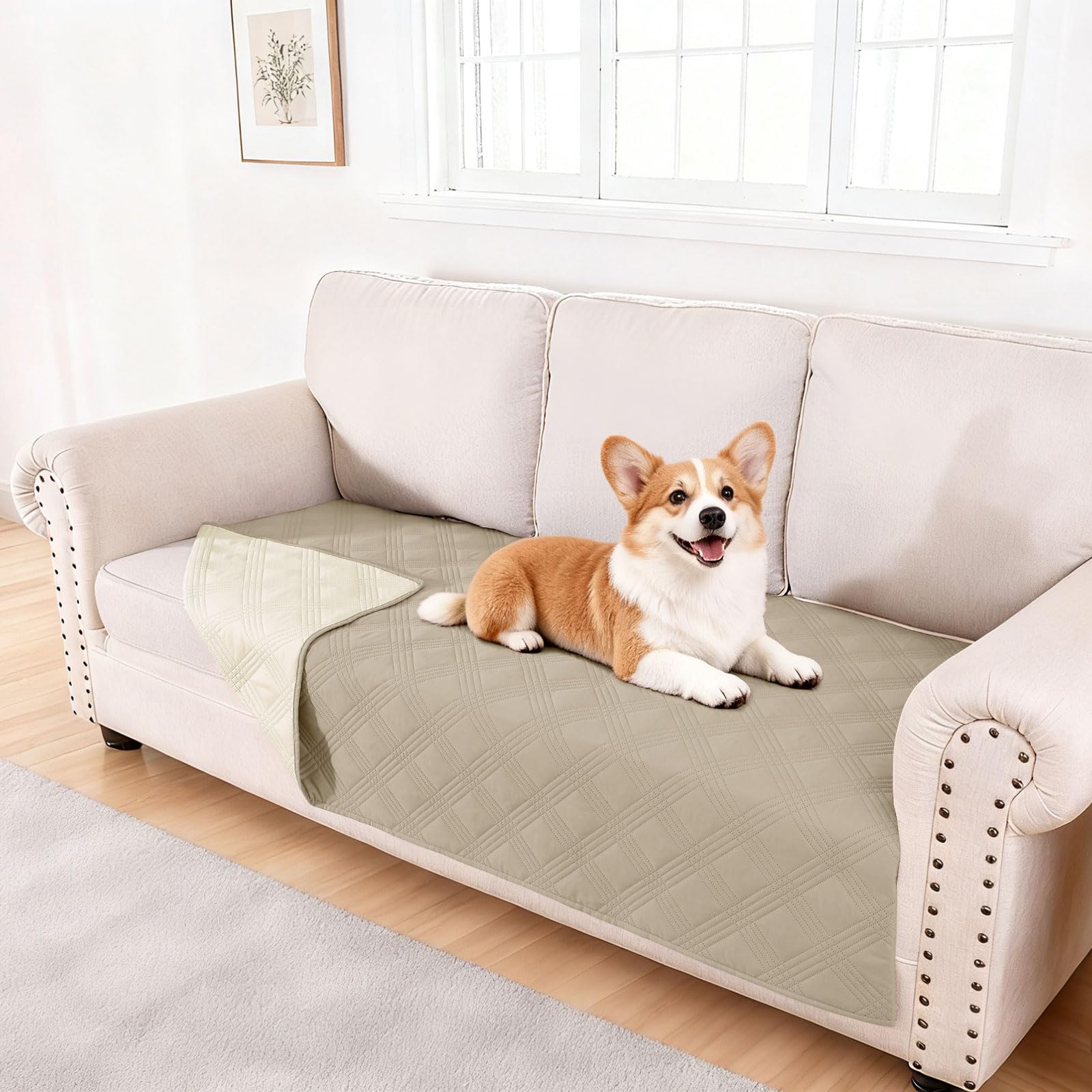 Manta impermeable hyha para perros protege el sofá.