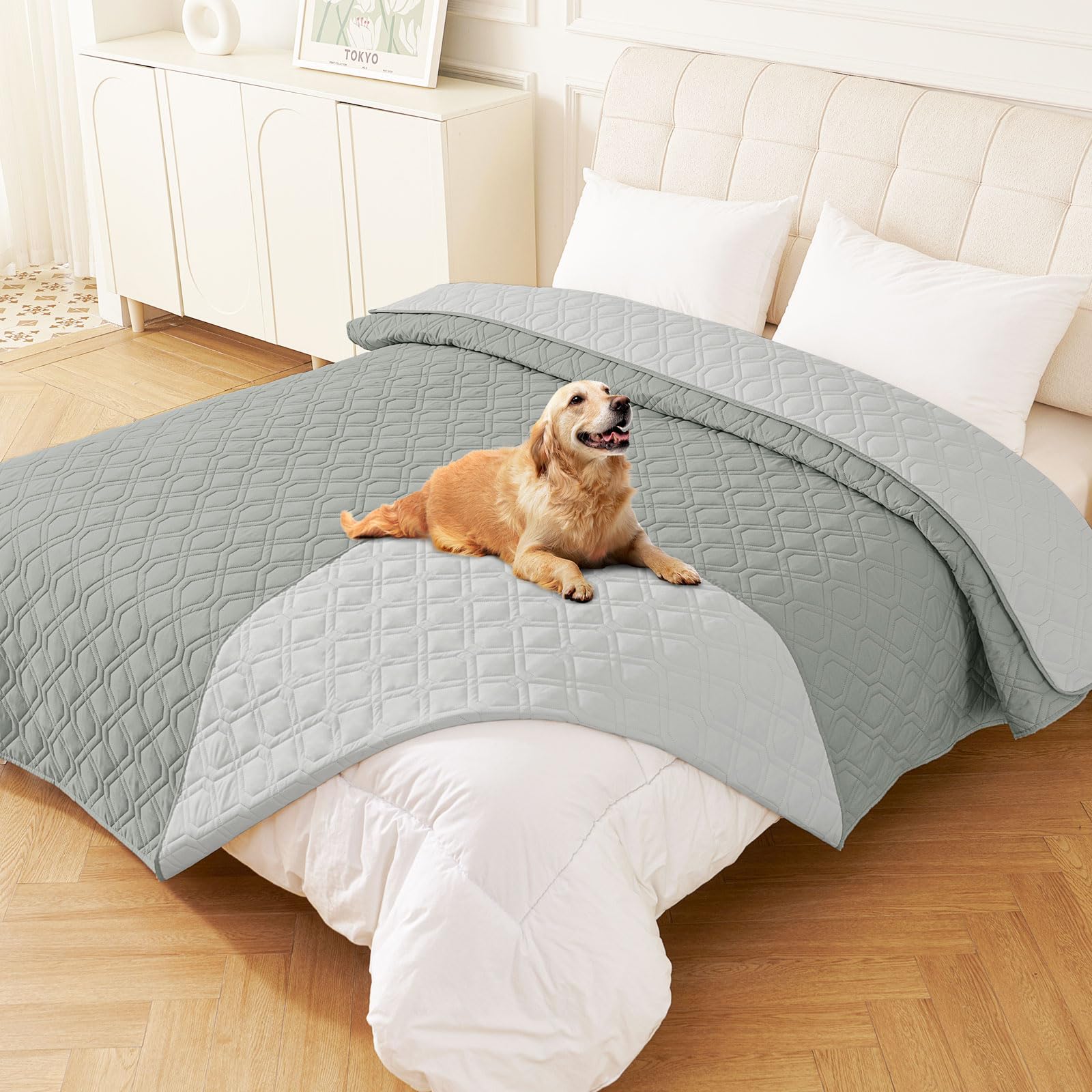 hyha manta impermeable para perros, doble capa, protege muebles.