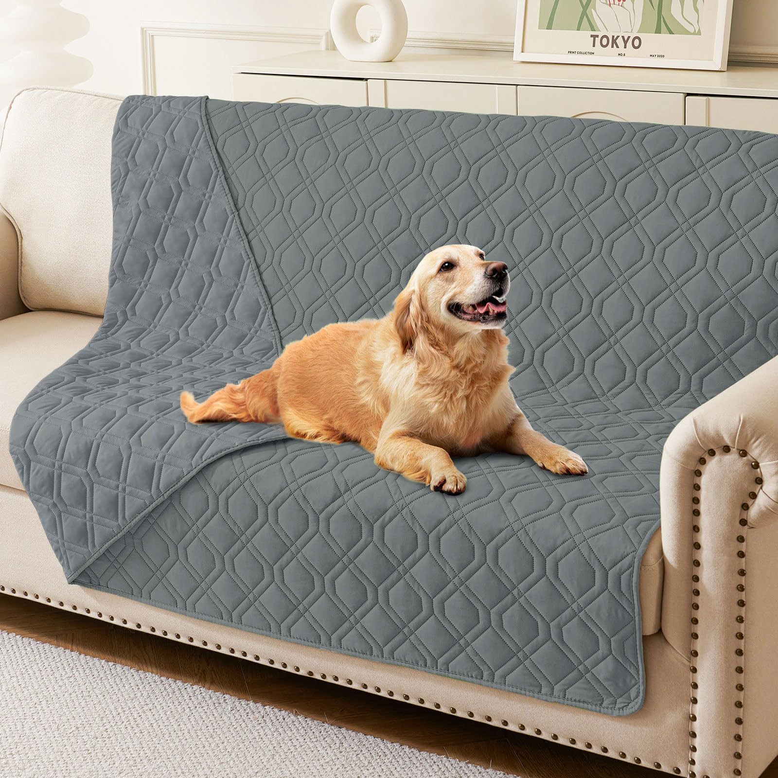 hyha manta impermeable para perros, doble cara, protege el sofá