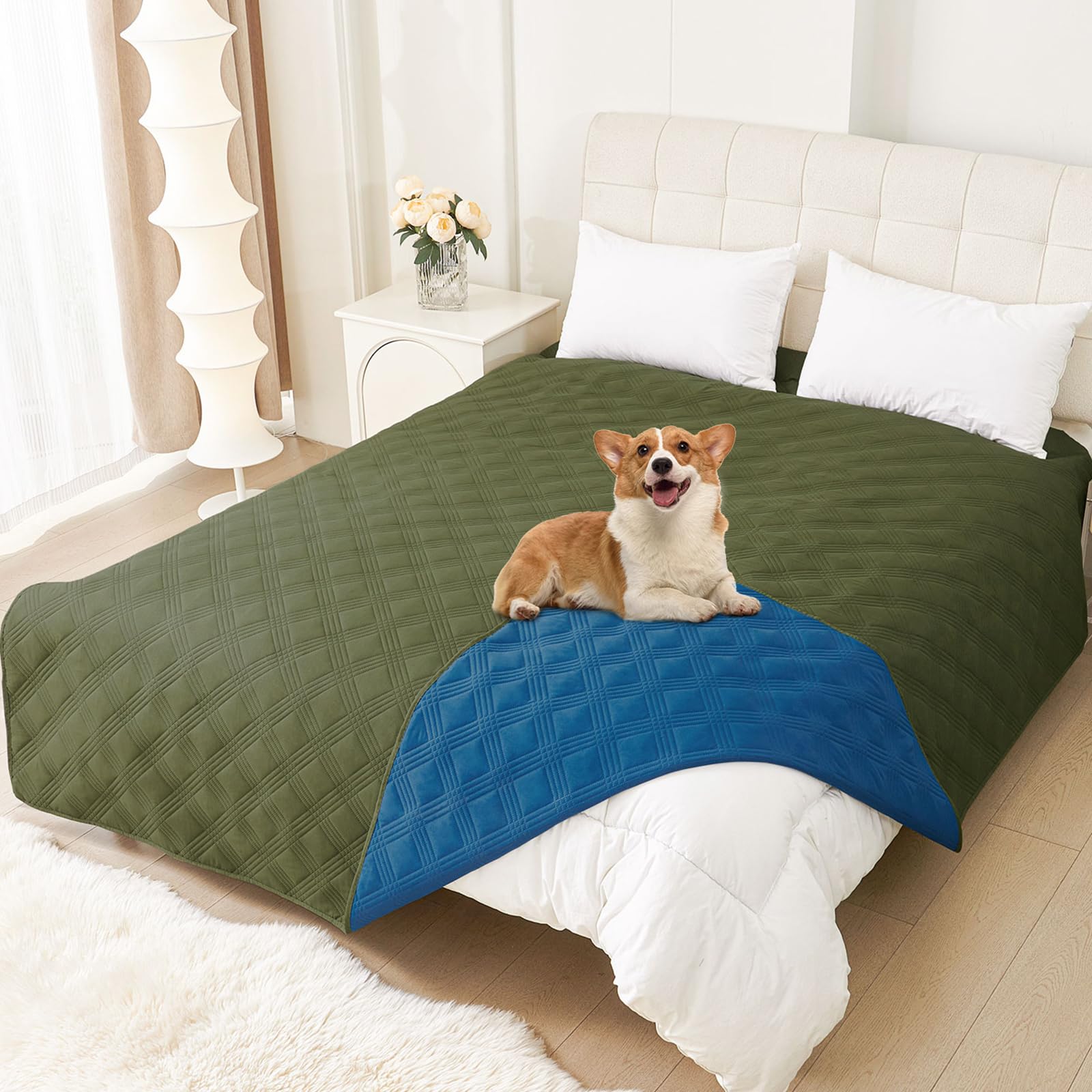 Manta hyha impermeable para perros, dos caras para combinar con muebles.