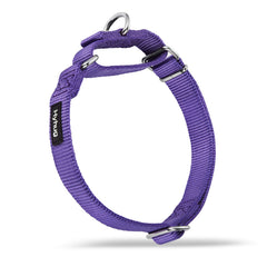 Hyhug collar martingale morado, ajuste seguro para paseos diarios.