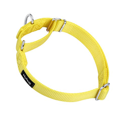 Hyhug collar martingale tamaño mediano en amarillo, ajuste cómodo para paseos diarios.