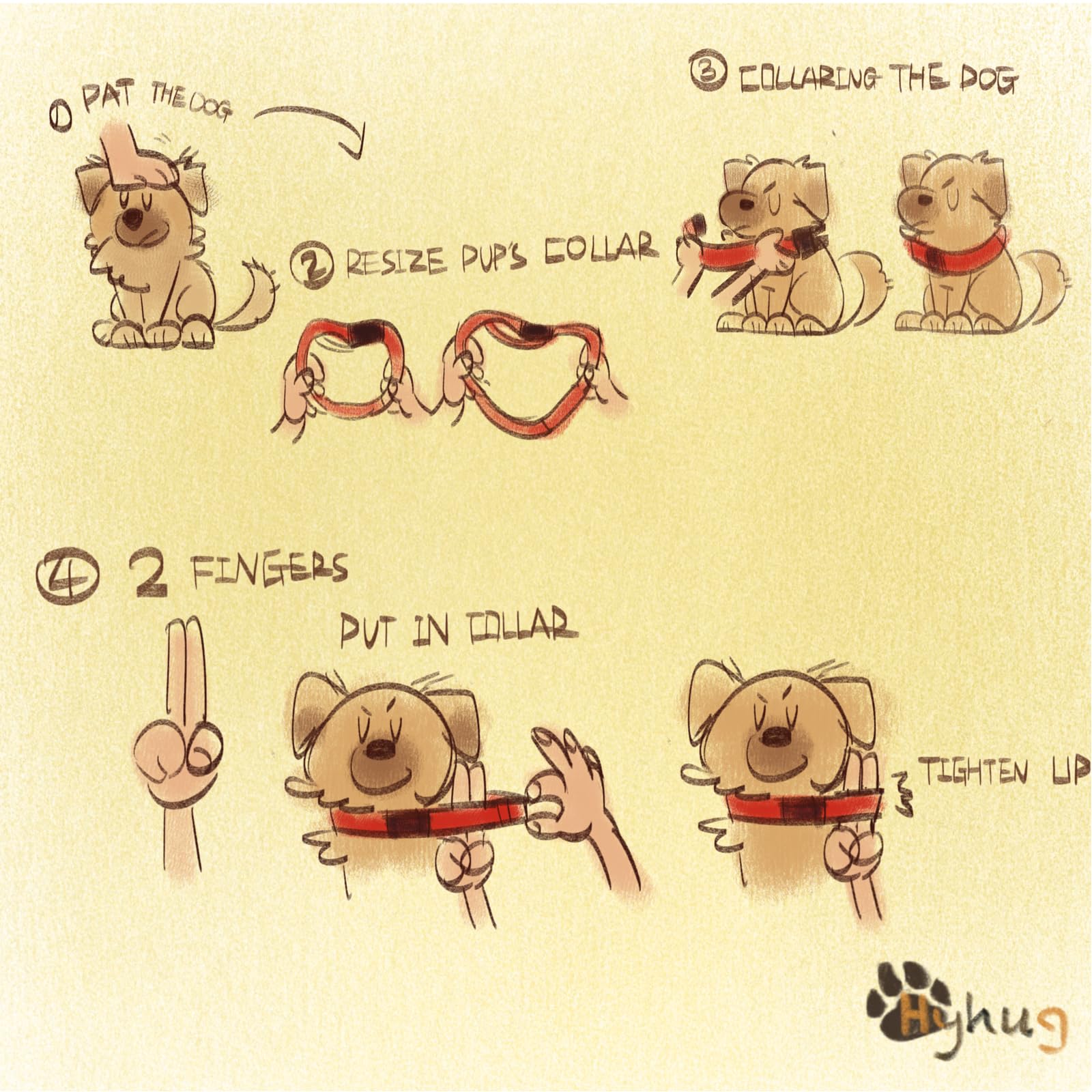 Hyhug collar con colores duraderos que resisten el sol