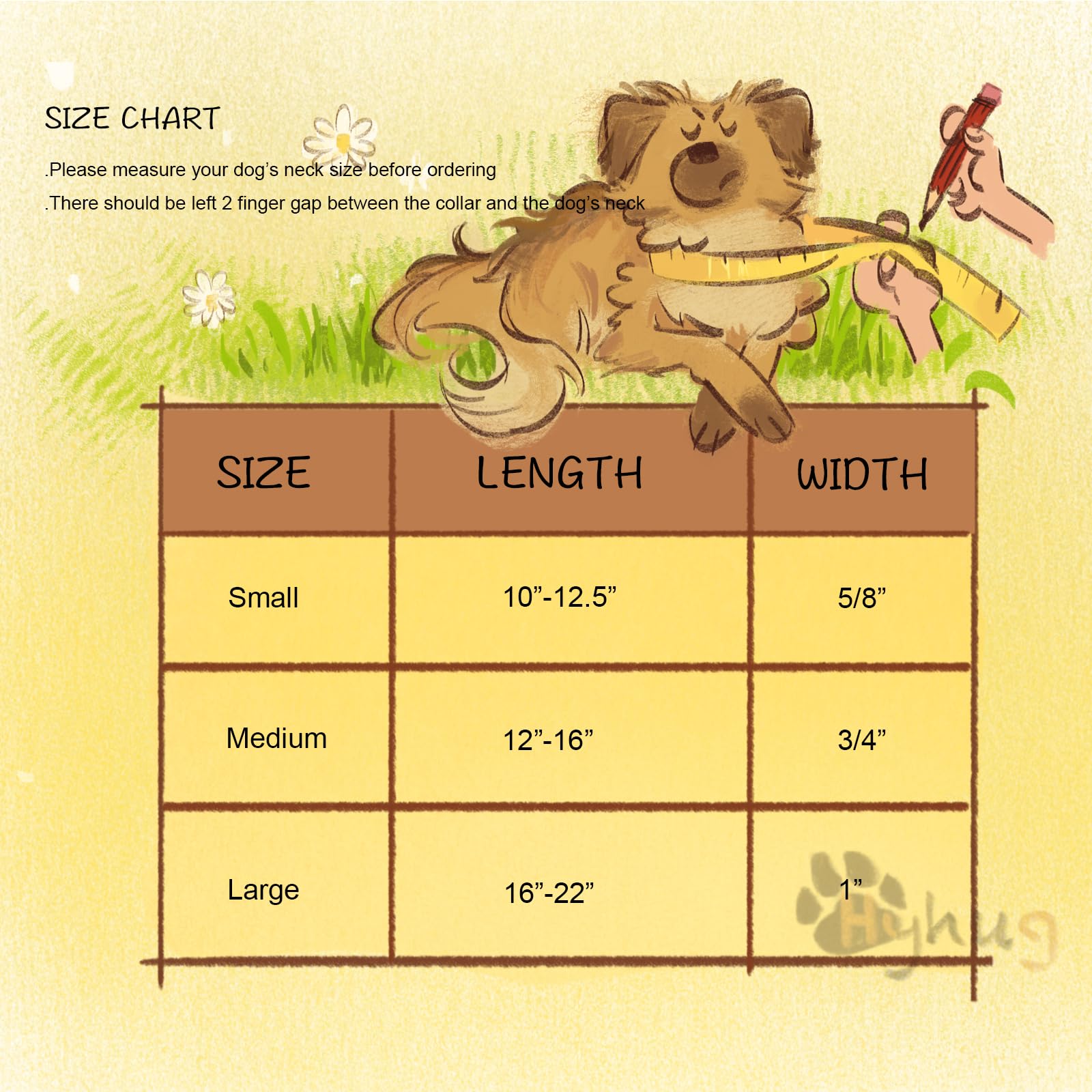 Hyhug collar de nylon durable para perros grandes activos