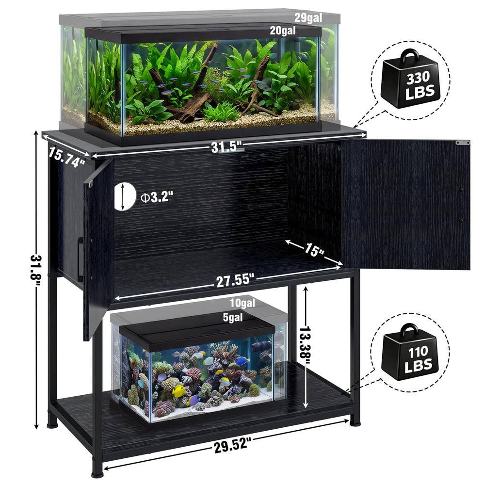 Hylemoros estante acuario almacenamiento oculto para suministros.
