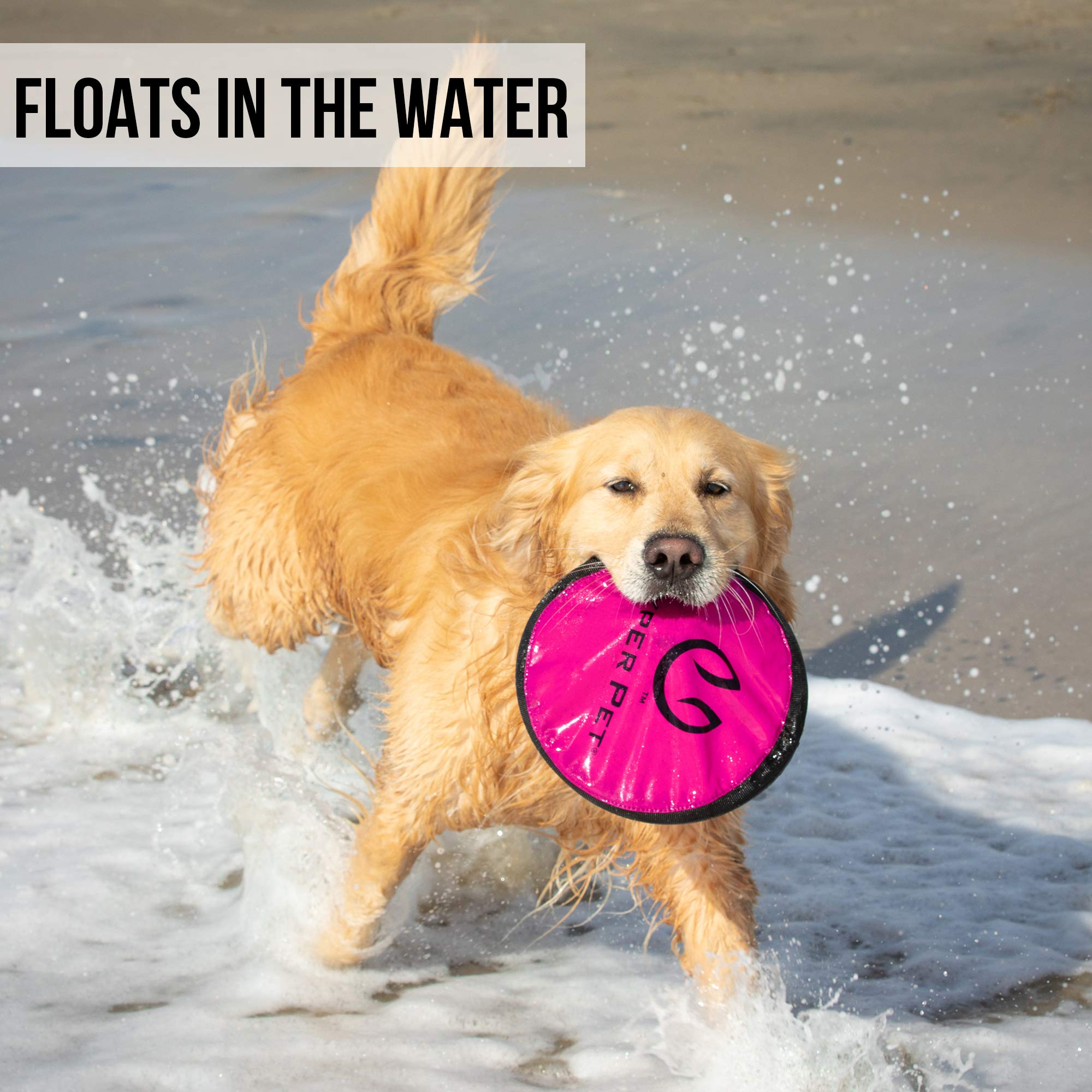Hyper Pet Flippy Flopper, colores brillantes facilitan localizarlo entre hierba.