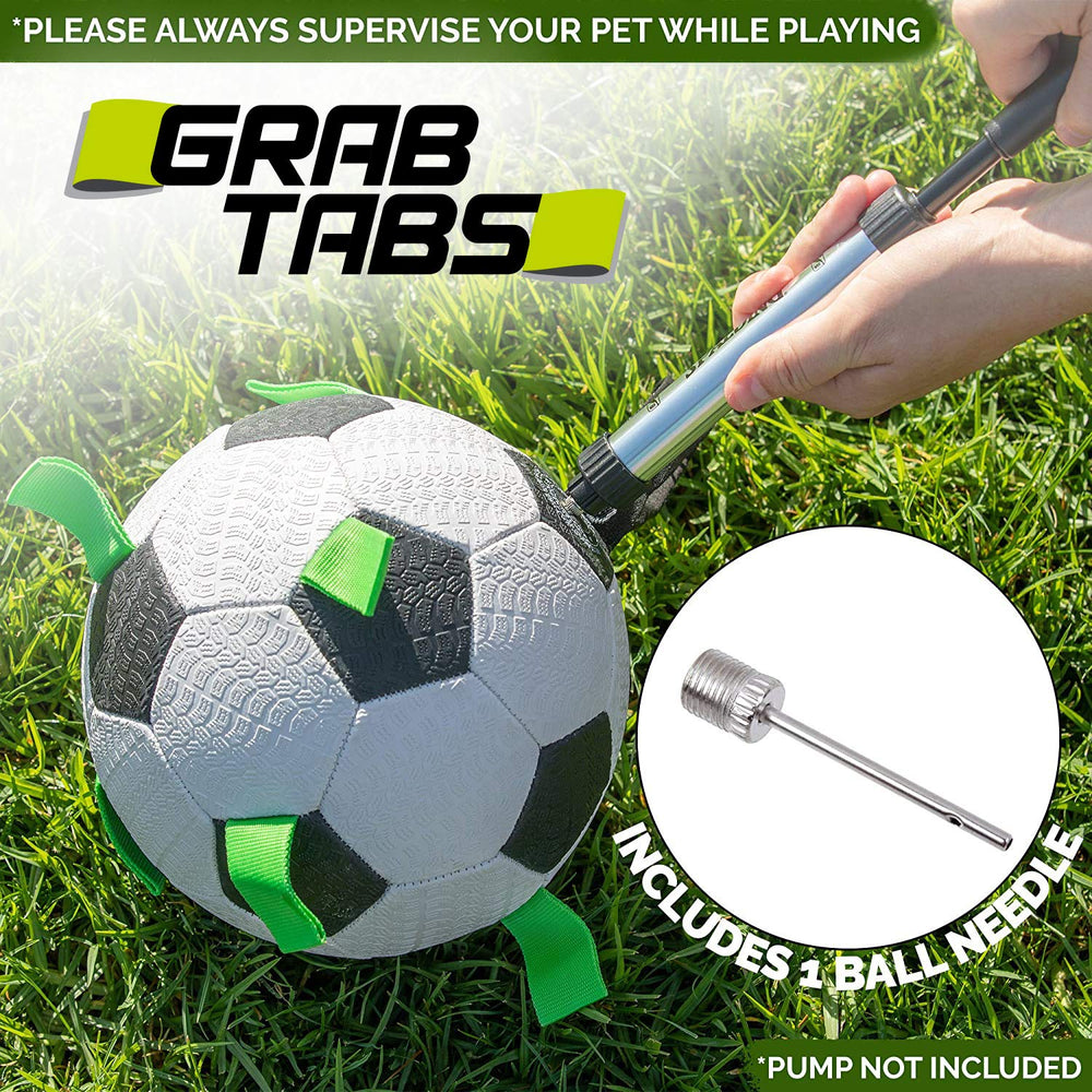 Balón Hyper Pet Grab Tabs para perros que flota, perfecto para juegos en piscina o playa.