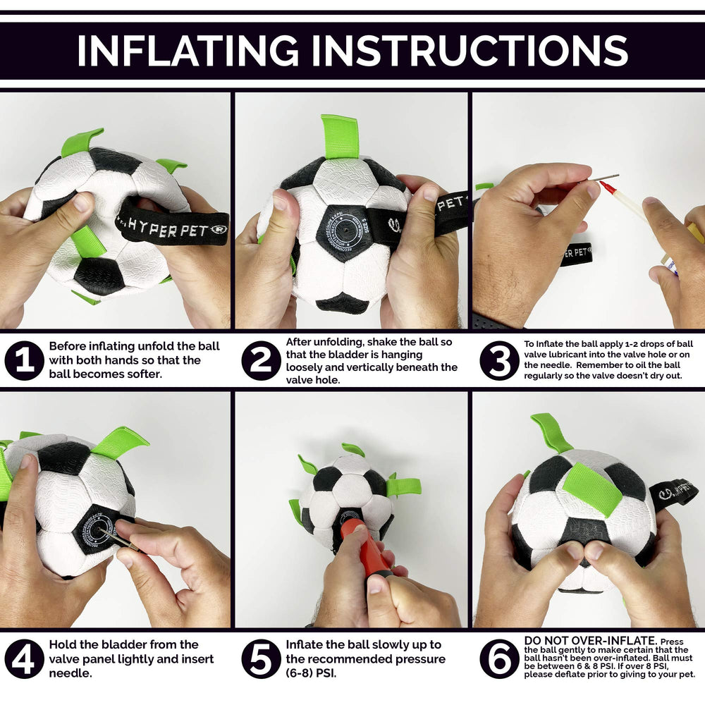 Balón de 7,5 pulgadas Hyper Pet Grab Tabs para perros medianos y grandes.