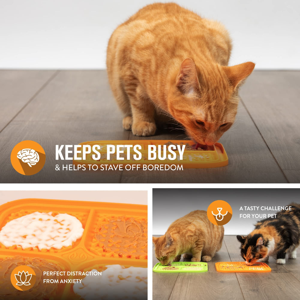 Hyper Pet IQ Treat Lick Mat para gatos, fomenta juego y exploración suave.