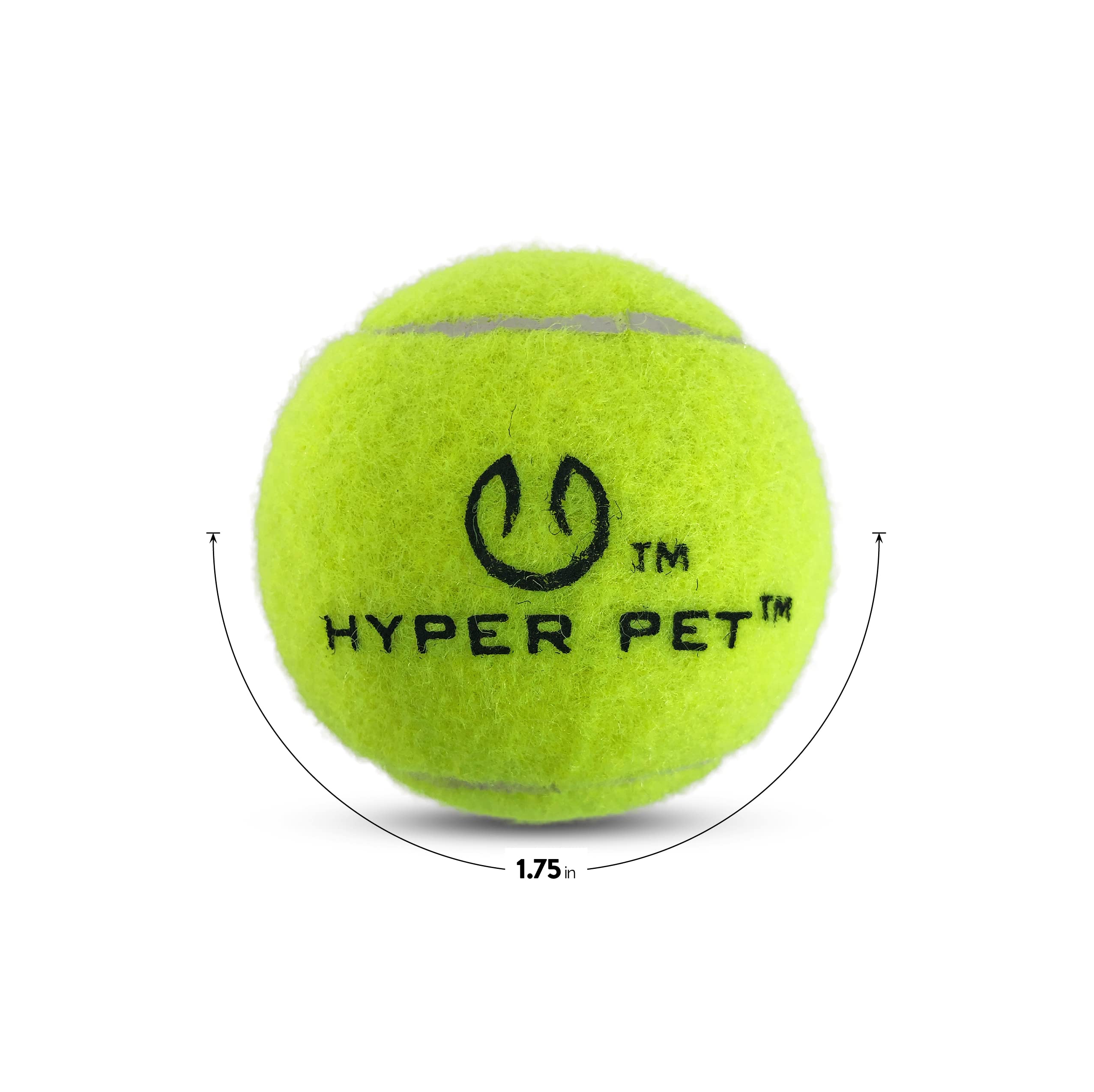 Hyper Pet Mini Tennis Ball de 1,75 pulgadas, tamaño seguro para perros pequeños.
