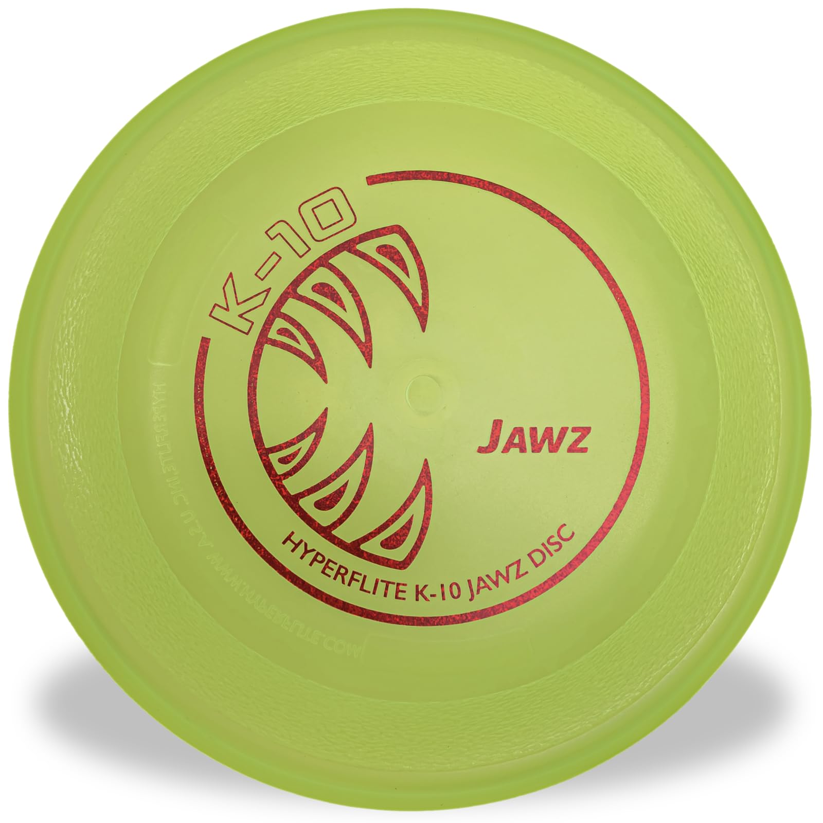 Hyperflite K-10 Jawz amarillo visto de frente, alta visibilidad para entrenamientos